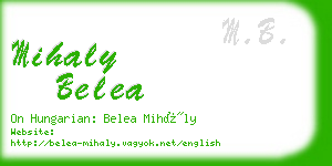 mihaly belea business card